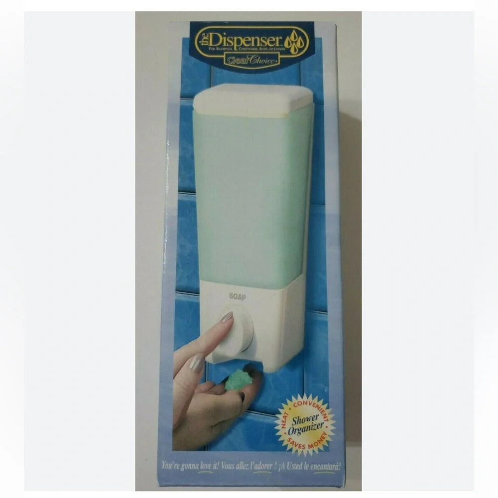 Better Living Dispenser Clear/White Choice, 1 Chamber, Soap or Shampoo. 72150